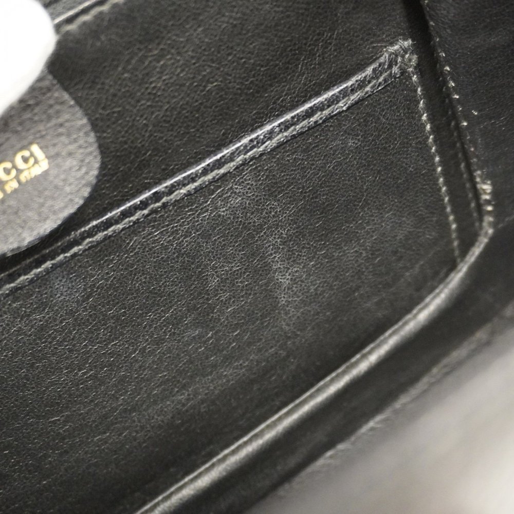 GUCCI Black Leather Bamboo Bag - Picture 9 of 15